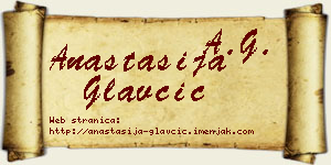 Anastasija Glavčić vizit kartica